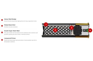 Image of Winchester Drylok Super Steel Shotgun Shot, 10 Gauge, 3.5in Shot Length, 1 3/8oz Shot Weight, BBB Shot Size, 25 Rounds, SSH10BBB