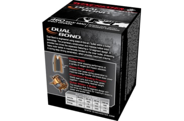 Image of Winchester Dual Bond Handgun .460 S&amp;W 260 grain Bonded Dual Jacket Centerfire Pistol Ammo, 20 Rounds, S460SWDB