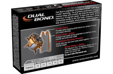 Image of Winchester Dual Bond Shotshell 12 Gauge 365 grain 3in Centerfire Shotgun Slug Ammo, 5 Rounds, SSDB123