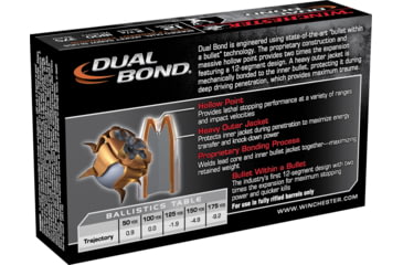 Image of Winchester Dual Bond Shotshell 12 Gauge 375 grain 2.75in Centerfire Shotgun Slug Ammo, 5 Rounds, SSDB12