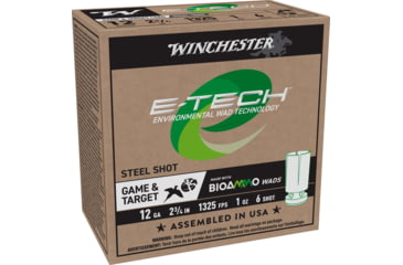 Image of Winchester E-TECH Shotshells 12 Gauge 1 oz 2-3/4in Shotgun Ammo, 25 Rounds, WCL12S6