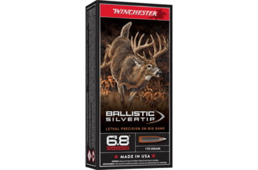 Image of Winchester Ballistic Silvertip 6.8 Western 170 gr. Centerfire Rifle Ammunition, 20 Rounds, S68WLR
