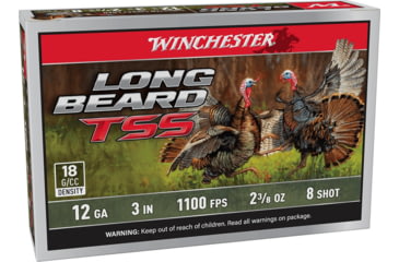 Image of Winchester Long Beard TSS 12 Gauge 2-3/8oz #8 3 Shotgun Ammo, 5 Rounds, LBTSS1238