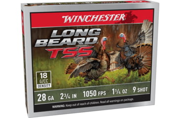 Image of Winchester Long Beard TSS 28 Gauge 2.75 in 1-1/4oz Shotgun Ammo, #9, 5 Rounds, LBTSS289