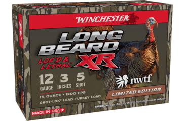 Image of Winchester LONG BEARD XR 12 Gauge 1-3/4oz, 3in, 5 Shot Size, Shotgun Ammo, 10 Rounds, STLB1235N