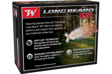 Image of Winchester Long Beard XR, 12 Gauge, 2 oz, 3 1/2 in, Size 4, Centerfire Shotgun Ammo, 10 Rounds, STLB12L4