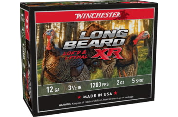 Image of Winchester Long Beard XR, 12 Gauge, 2 oz, 3 1/2 in, Size 5, Centerfire Shotgun Ammo, 10 Rounds, STLB12L5