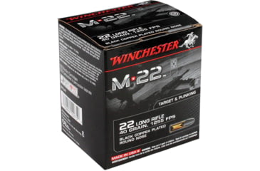 Image of Winchester M-22 Rimfire Rifle Ammo .22 LR 40 gr RN 500/Box, S22LRT5