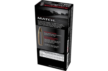 Image of Winchester MATCH .223 Remington 69 grain Boat Tail Hollow Point Centerfire Rifle Ammo, 20 Rounds, S223M2
