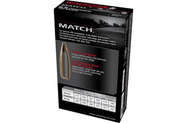 Image of Winchester MATCH 6.5 Creedmoor 140 grain Boat Tail Hollow Point Centerfire Rifle Ammo, 20 Rounds, S65CM