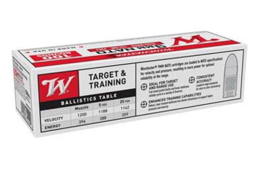 Image of Winchester NATO 9mm Luger 124 Grain Full Metal Jacket Pistol Ammo, 100 Rounds, W9NATOVP