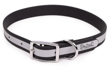 Image of Winchester Pet Core D Ring High Visibility Reflective Collar with Name Plate, Black, L/XL, KB-DRC-BLK-L/XL-NP-1