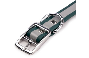 Image of Winchester Pet Core D Ring High Visibility Reflective Collar with Name Plate, Deep Teal, M/L, KB-DRC-DT-M/L-NP-1