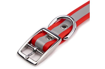 Image of Winchester Pet Core D Ring High Visibility Reflective Collar with Name Plate, Red, M/L, KB-DRC-RD-M/L-NP-1