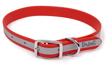 Image of Winchester Pet Core D Ring High Visibility Reflective Collar with Name Plate, Red, M/L, KB-DRC-RD-M/L-NP-1