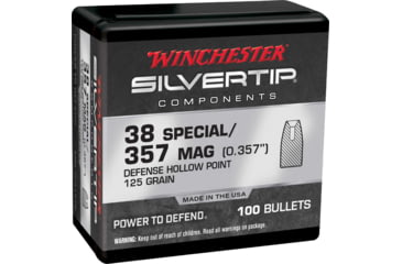Image of Winchester Pistol Bullets, 38 Special, 125 Grain, Silvertip JHP, 100 Bullets, WB38ST125X