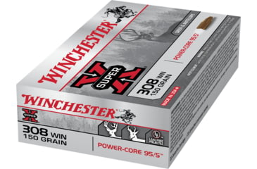 Image of Winchester Power Core 95-5 .308 Winchester 150 grain Power-Core 95/5 Protected Hollow Point Centerfire Rifle Ammo, 20 Rounds, X308LF
