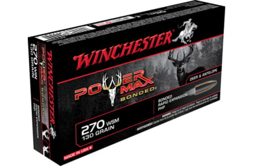 Image of Winchester Power Max BondeD .270 Winchester 130 grain Bonded Rapid Expansion Protected Hollow Point Centerfire Rifle Ammo, 20 Rounds, X2705BP