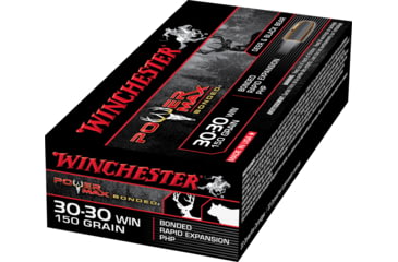 Image of Winchester Power Max BondeD .30-30 Winchester 150 grain Bonded Rapid Expansion Protected Hollow Point Centerfire Rifle Ammo, 20 Rounds, X30306BP