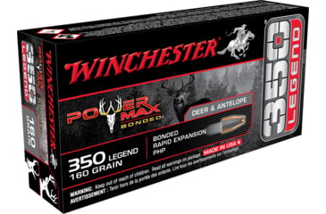 Image of Winchester Power Max BondeD .350 Legend 160 grain Bonded Rapid Expansion Protected Hollow Point Centerfire Rifle Ammo, 20 Rounds, X3501BP