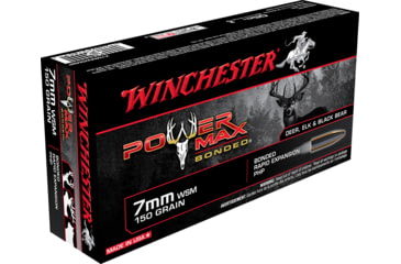 Image of Winchester Power Max BondeD 7mm Winchester Short Magnum 150 grain Bonded Rapid Expansion Protected Hollow Point Centerfire Rifle Ammo, 20 Rounds, X7MMWSMBP