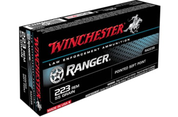 Image of Winchester Ranger 223REM 55 Grain PSP Brass Case Centerfire Rifle Ammo, WINCRA223R