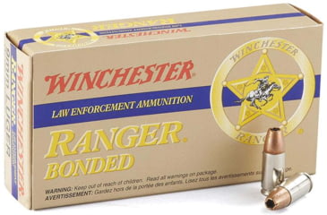 Image of Winchester Ranger Bonded 9mm Luger 140 Grain Jacketed Hollow Point Brass Pistol Ammo, 50 Rounds, Q4392