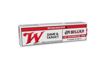 Image of Winchester USA .21 Sharp 37 Grain Black Copper Plated Brass Cased Rimfire Ammo, 100 Rounds, X21C