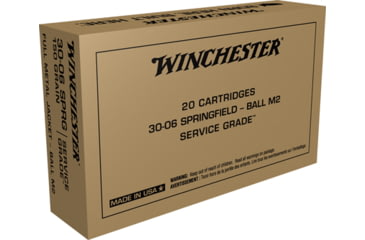 Image of Winchester Service Grade Rifle Ammo, .30-06 Springfield, Full Metal Jacket, 150 grain, 20 Rounds, SG3006W