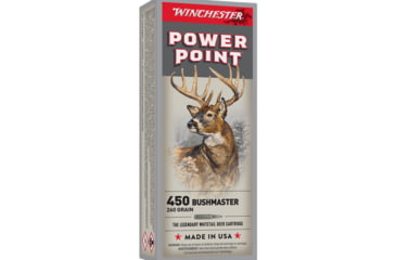 Image of Winchester SPR X .450BM 260 Grain PP Brass Case Centerfire Rifle Ammo, 20RD, WINCX4501
