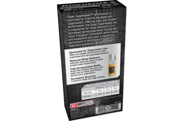 Image of Winchester Super Suppressed .45 ACP 230 grain Full Metal Jacket Centerfire Pistol Ammo, 50 Rounds, SUP45