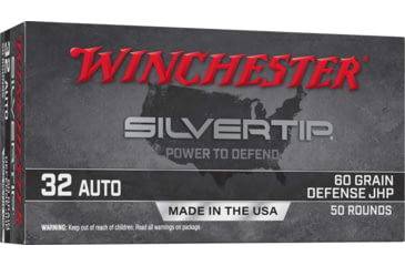 Image of Winchester Super-X .32 Auto 60 Grain Jacketed Hollow Point Centerfire Pistol Ammo, 50 Rounds, W32AST