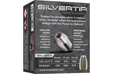 Image of Winchester Super-X .44 Remington Magnum 210 Grain Silvertip Jacketed Hollow Point Centerfire Pistol Ammo, 20 Rounds, W44MST