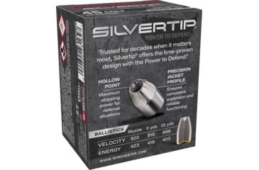 Image of Winchester Super-X .45 Colt 225 Grain Silvertip Jacketed Hollow Point Centerfire Pistol Ammo, 20 Rounds, W45CST