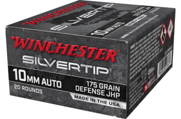 Image of Winchester Super-X HANDGUN 10mm Auto 175 grain Silvertip Jacketed Hollow Point Centerfire Pistol Ammo, 20 Rounds, W10MMST