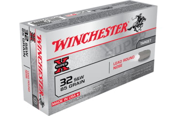 Image of Winchester Super-X HANDGUN .32 S&amp;W 85 grain Lead Round Nose Brass Cased Centerfire Pistol Ammo, 50 Rounds, X32SWP