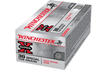 Image of Winchester Super-X HANDGUN .38 Special 158 grain Lead Round Nose Centerfire Pistol Ammo, 50 Rounds, X38S1P