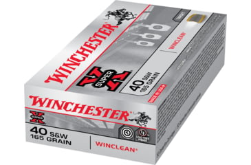 Image of Winchester Super-X HANDGUN .40 S&amp;W 165 grain WinClean Enclosed Base Centerfire Pistol Ammo, 50 Rounds, WC401