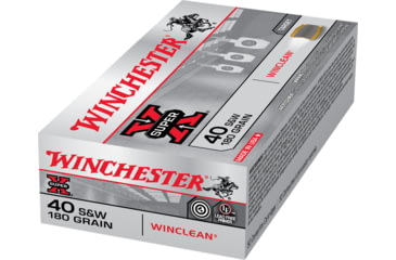 Image of Winchester Super-X HANDGUN .40 S&amp;W 180 grain WinClean Enclosed Base Brass Cased Centerfire Pistol Ammo, 50 Rounds, WC402