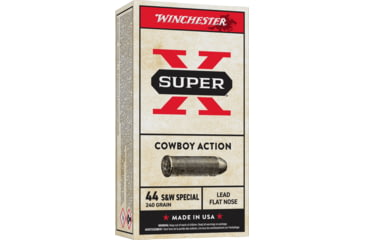 Image of Winchester Super-X HANDGUN .44 Special 240 grain Lead Flat Nose Centerfire Pistol Ammo, 50 Rounds, USA44CB
