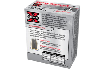 Image of Winchester Super-X HANDGUN .45 ACP 185 grain Silvertip Jacketed Hollow Point Brass Cased Centerfire Pistol Ammo, 20 Rounds, X45ASHP2