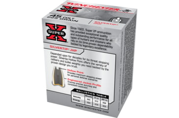 Image of Winchester Super-X HANDGUN .45 Colt 225 grain Silvertip Jacketed Hollow Point Brass Cased Centerfire Pistol Ammo, 20 Rounds, X45CSHP2