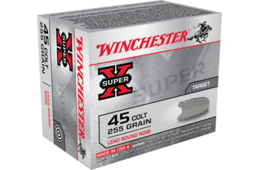 Image of Winchester Super-X HANDGUN .45 Colt 255 grain Lead Round Nose Brass Cased Centerfire Pistol Ammo, 20 Rounds, X45CP2