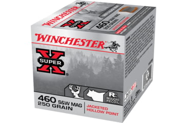 Image of Winchester Super-X HANDGUN .460 S&amp;W 250 grain Jacketed Hollow Point Centerfire Pistol Ammo, 20 Rounds, X460SW