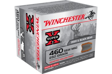 Image of Winchester Super-X HANDGUN .460 S&amp;W 250 grain Jacketed Hollow Point Centerfire Pistol Ammo, 20 Rounds, X460SW