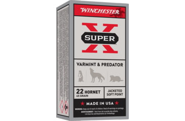 Image of Winchester Super-X RIFLE .22 Hornet 46 grain Jacketed Hollow Point Centerfire Rifle Ammo, 50 Rounds, X22H2