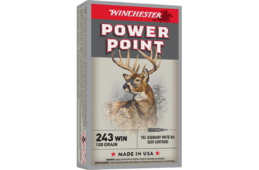 Image of Winchester Super-X RIFLE .243 Winchester 100 grain Power-Point Brass Cased Centerfire Rifle Ammo, 20 Rounds, X2432