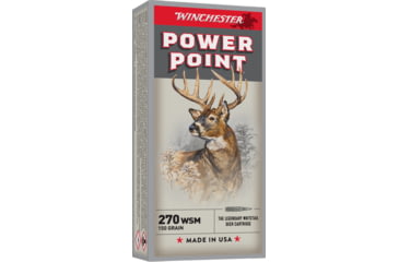 Image of Winchester Super-X RIFLE .270 Winchester Short Magnum 150 grain Power-Point Brass Cased Centerfire Rifle Ammo, 20 Rounds, X270WSM