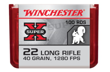 Image of Winchester Super-X RIMFIRE .22 Long Rifle 40 grain Copper Plated Hollow Point Rimfire Ammo, 100 Rounds, X22LRPP1