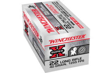 Image of Winchester Super-X RIMFIRE .22 Long Rifle 40 grain Lead Round Nose Rimfire Ammo, 50 Rounds, X22LR